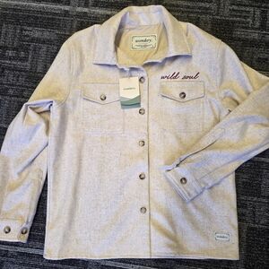 Wonderly Cream Wild Soul Embroidered Shacket